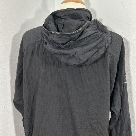 Gymshark Jacket Mens Large Black Speed Evolve Windbreaker Packs Away Hoodie - Picture 10 of 16